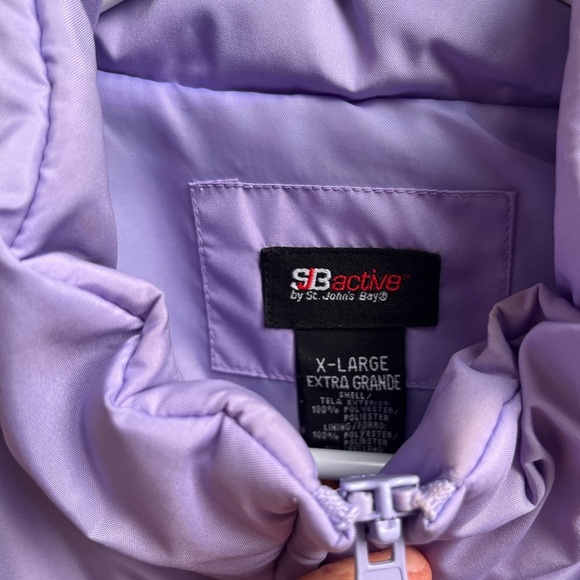 St. John's Bay Purple Quilted Vest for Layering - Picture 2 of 3